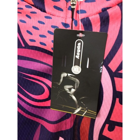 Men’s Adult AOGDA Full Zip CYCLING Short Sleeve Shirt Jersey Size L-XL Chest 42" - Picture 6 of 8